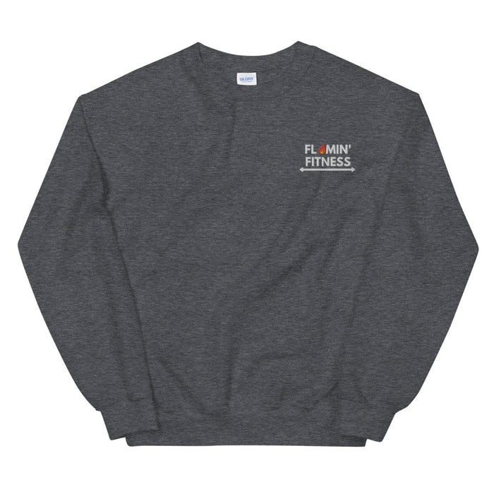 Dark Heather Embroidered Logo Sweatshirt - Flamin' Fitness
