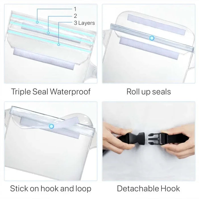 PVC Waterproof Mobile Phone Waist Bag with Adjustable Strap