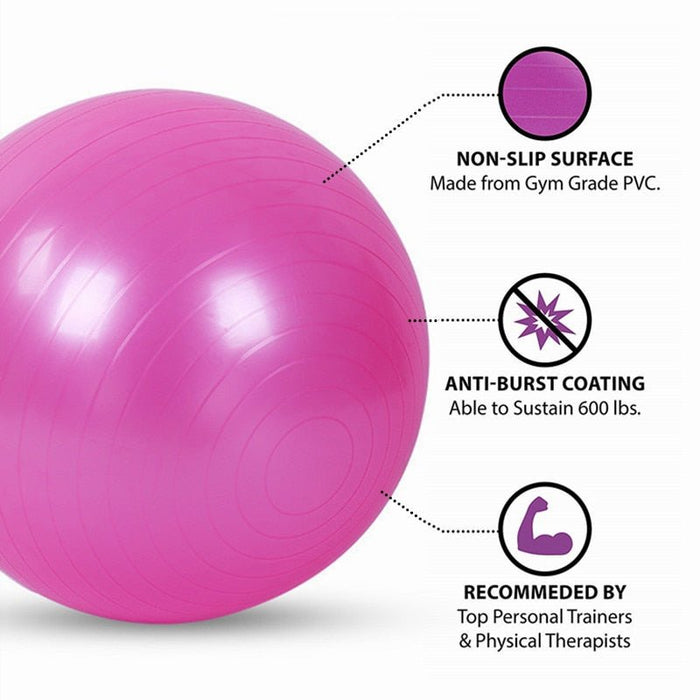 65cm Yoga Exercise Ball - Flamin' Fitness