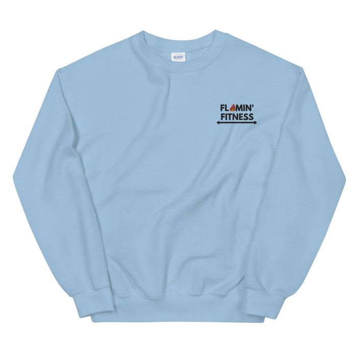 Light Blue Embroidered Logo Sweatshirt - Flamin' Fitness