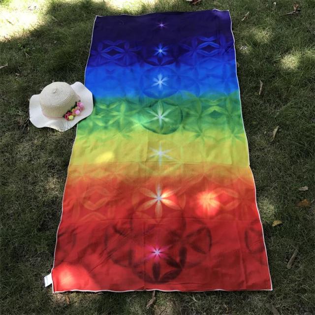 Rainbow Yoga Beach Blanket - Flamin' Fitness
